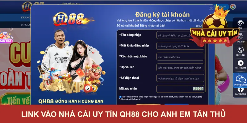 Link vào nhà cái uy tín QH88 cho anh em tân thủ