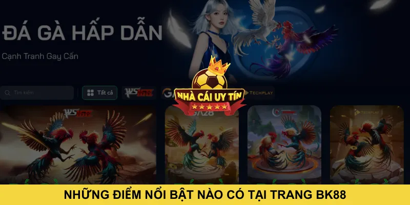 Những điểm nổi bật nào có tại trang BK88