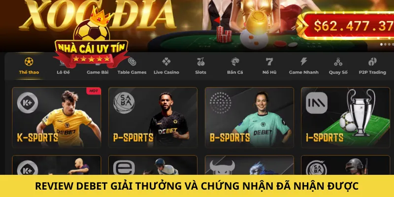 Review DEBET các giải thưởng và chứng nhận đã nhận được